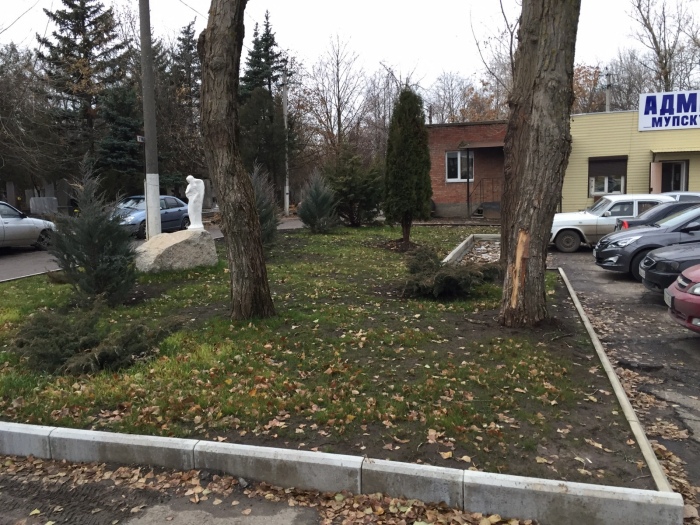 на месте бывших незаконных построек разбиты свежие клумбы и высажены деревья